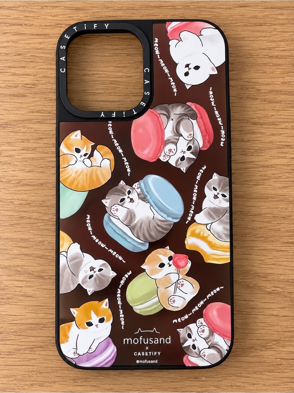 NEW CASETiFY x Mofusand iPhone 13 Pro Case Cute Macaron Cat Black Impact Cover